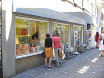 Oberdorfstrasse (Upper Town Street), the
                        bookstore "Im Licht" ("In the
                        Light")