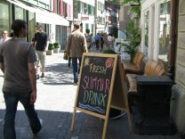 Zurich, Upper Town Street, empty chairs