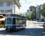 Zurich, Stadelhoferplatz (Stadelhofen
                        Square), tram no. 15