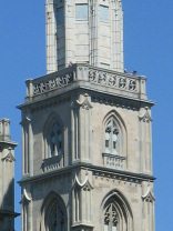 Great Cathedral, upper middle
                                  of the spire