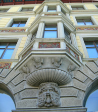 Zurich, Schipfe, oriel,
                                    panorama photo