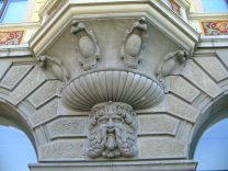 Zurich, Schipfe, socket of the
                                  oriel