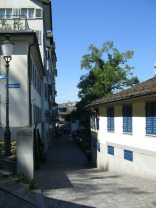 Zurich, Schipfe, row of houses