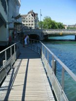 Zurich, Schipfe, bridge path