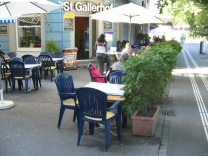 Zrich Konradstrasse, Sankt-Gallerhof,
                        Restaurantterrasse