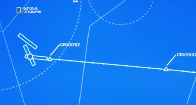 Flughafen
                Z�rich, Anflugkarte 02 des 24.11.2001 nach 21 Uhr mit 2
                Crossair-Flugzeugen mit CRX3597 zuletzt