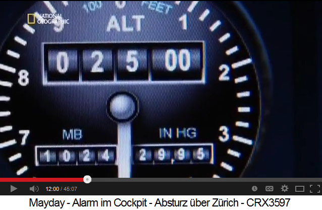 Der H�henmesser zeigt
                2500 Fuss an