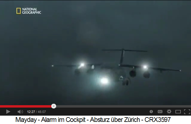 Flugzeug im Nebel ohne
                Schneefall - ist FALSCH