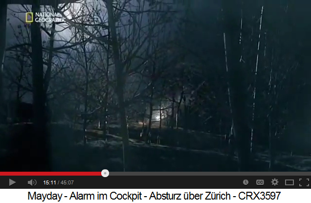 Absturz von
                Crossair 3597 im Wald 01