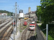 St. Gallen: St.-Leonhardstrasse, Geleise
                        des Hauptbahnhofs 02