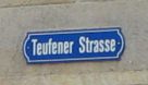 St. Gallen: Strassenschild Teufener
                        Strasse