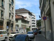 St. Gallen: Frongartenstrasse, Sicht in
                        Richtung Altstadt