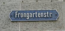 St. Gallen: Strassenschild
                        Frongartenstrasse