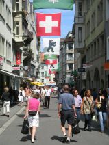 St. Gallen: Multergasse Strassenbild