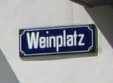Road sign "Weinplatz" ("Wine
                        Square")