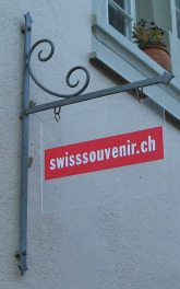 Zurich, Schipfe, shop shield
                        "Swisssouvenir"