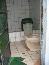 Entwicklungsland:
                          WC mit Eimerbedienung in Lima