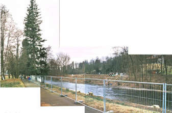 Zollfreistrasse: Uferlauf gerodet,
                          bersicht des toten Ufers 2006