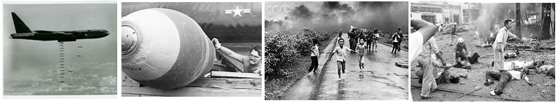 Beispiele von
                          Bombardierungen im Vietnamkrieg durch die
                          kriminellen "USA"