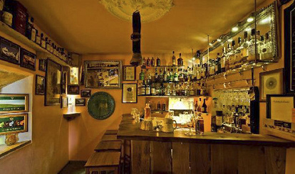 Whiskey
                          bar of bar tender Mr. Sommer in Santa Maria in
                          Munster Valley in Grisons in Switzerland