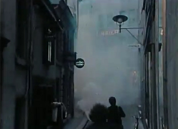 Butcher Lane
                          (Metzgergasse) in Zurich is gassed with biting
                          tear gas by Zurich bully police (Nazis in
                          blue), June 18, 1980