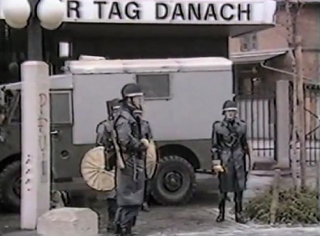 Vacation of Baden
                          Street N 2 on January 9, 1984, bully police
                          of Zurich in black boots with gray wan (like
                          German SS)