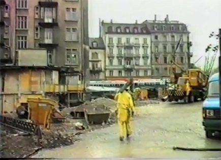 Baden Street in Zurich,
                    the whole territory is destroyed in 1990