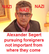 Nazi propagandist of SVP, Alexander Segert,
                        2011