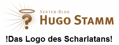 Sektenblog-Logo des Scharlatans Hugo Stamm
                      mit "Heiligenschein"