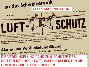 Anschlag
                "Verdunkelungsbung" fr das
                "Schweizervolk", 1936