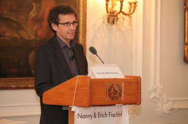 Krimineller Hetzer und Mossad-Agent Samuel
                        Althof bei einer Mossad-Veranstaltung
                        "Fischhof-Preis" 2016