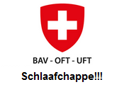 BAV-Logo
                      (Bundesamt fr Verkehr) mit Schlaafchappe