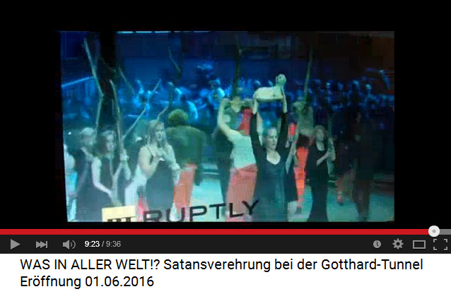 Satanists at Gotthard Base Tunnel
                            12: sacrificed lamb being presented by a
                            woman in a black nun's suit, the
                            "nurse" of the sacrifice lamb: the
                            lamb is representing one of the 1,000s of
                            children which are robbed and educated in
                            isolation and then they are sacrificed