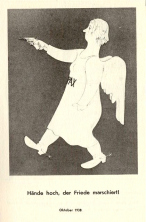 October 1938: Peace angel with a pistol