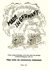 Februar 1939: Landesverteidigung mit Soldatenlied
                  Made in Germany