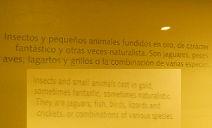 Die Beschriftung des Museums behautet, das seien
                  Insekten oder kleine Tiere