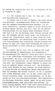 Prsidialverfgung des Bezirksgerichts
                            Zrich vom 5. August 1999 mit Billigung der
                            SVP-Hetze gegen Auslnder 04