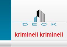 Kriminelle
                Deck AG, Logo