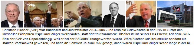 Portraits von
                          Christoph Blocher und die Ems-Chemie,
                          google-Suche vom Januar 2014