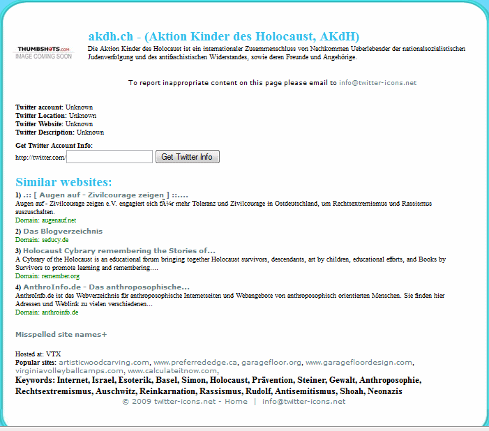 Twitter Icons:
                            Auskunft �ber akdh