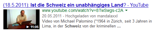 Video-Vortrag von 2011: Ist die Schweiz
                            ein unabh�ngiges Land?