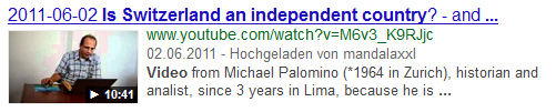 Englischer Version des Vortrags �ber die
                          Nicht-Unabh�ngigkeit der Schweiz: "Is
                          Switzerland an independent country?"