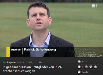 Patrick Schellenberg, Filmemacher
                                von "Reporter" vom Schweizer
                                Fernsehen