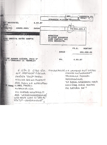 Dokument 04: Konto von Werner
                          Hungerb�hler-Girardin