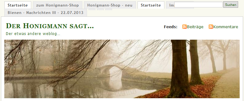 Die Webseite: "Der
              Honigmann sagt"