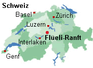 Karte der Schweiz
                          mit der Position von Fl�eli-Ranft