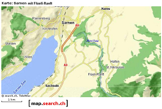 Karte von Sarnen mit Fl�eli-Ranft