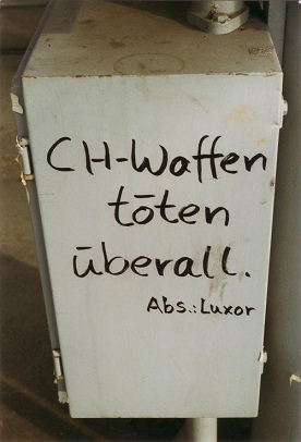Grafiti: CH-Waffen t�ten �berall, Abs. Luxor
