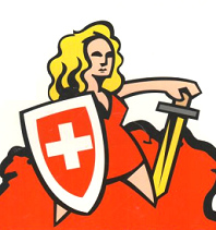 Zeitschrift Banco 1997: Helvetia mit Schwert