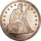 Dollarm�nze 1850 mit Liberty